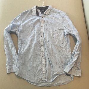 Calvin Klein Jeans Stripe & Ink Blot Button Down